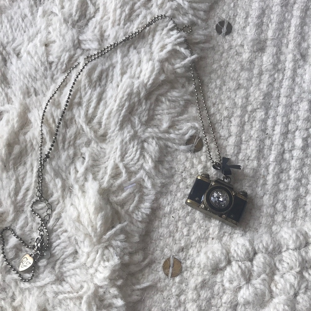 Betsy Johnson camera necklace
